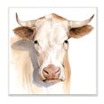 thumbnail image 1 of Stupell Industries Sulking Cow Portrait Soft Tone Brown Wall Plaque, 12 x 12, Design by Grace Popp, 1 of 6