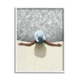 thumbnail image 1 of Stupell Industries Summer Aerial View Person Pool Water Graphic Art White Framed Art Print Wall Art, Design by Marcus Prime, 1 of 7
