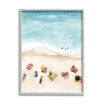 thumbnail image 1 of Stupell Industries Summer Beach Day People Swimming Coastal Painting Gray Framed Art Print Wall Art, 1 of 5