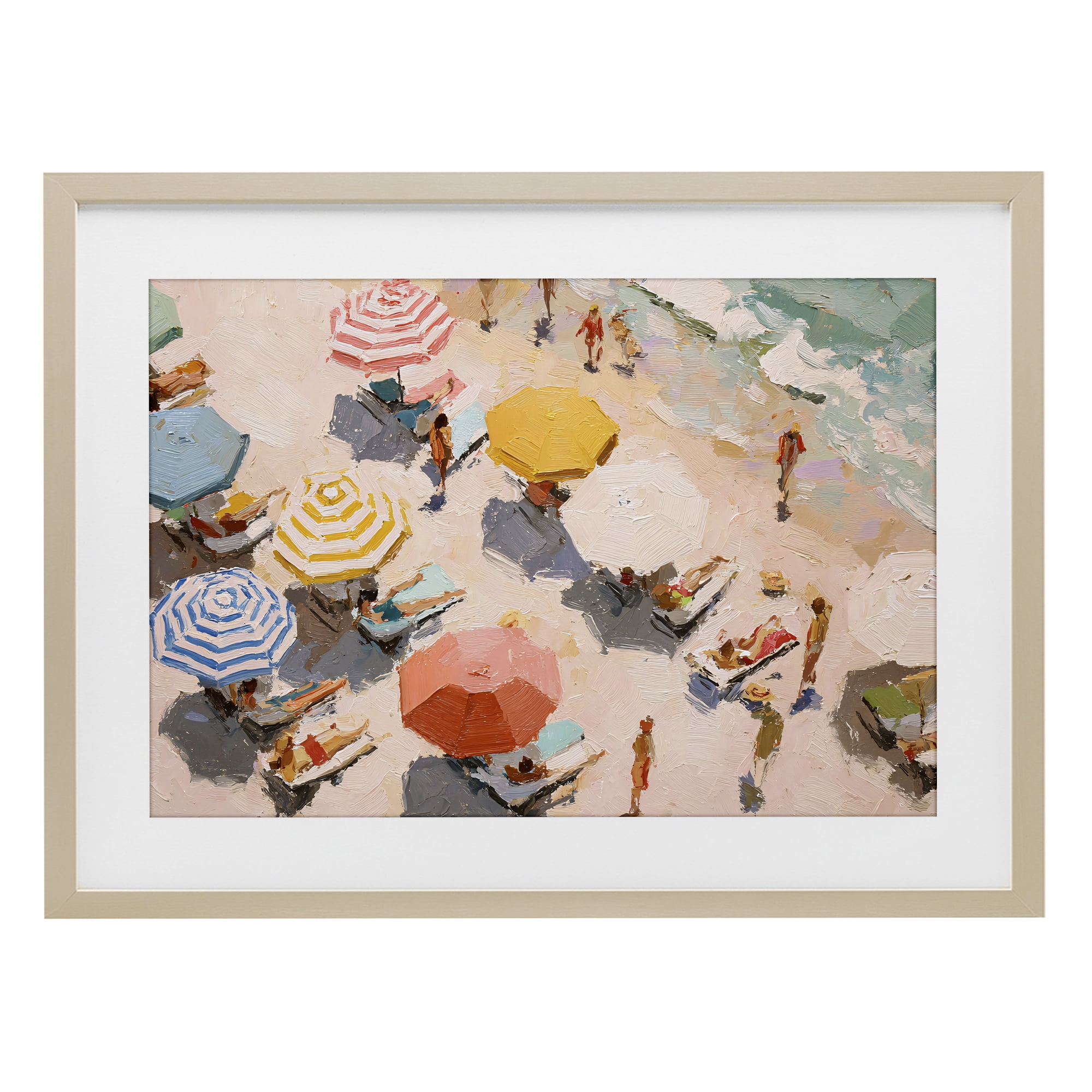 Stupell Industries Summer Beach Fun Expression Birch Framed Print Under Glass, design by Jacky Ngan
