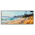 Stupell Industries Summer Beach Landscape Painting Nature Painting Gray