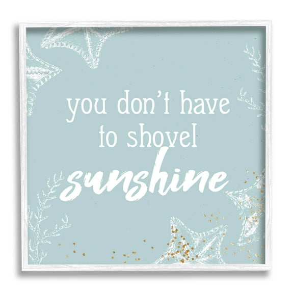 Stupell Industries Summer Beach Lover Nautical Quote Graphic Art White Framed Art Print Wall Art, Design by Ann Bailey