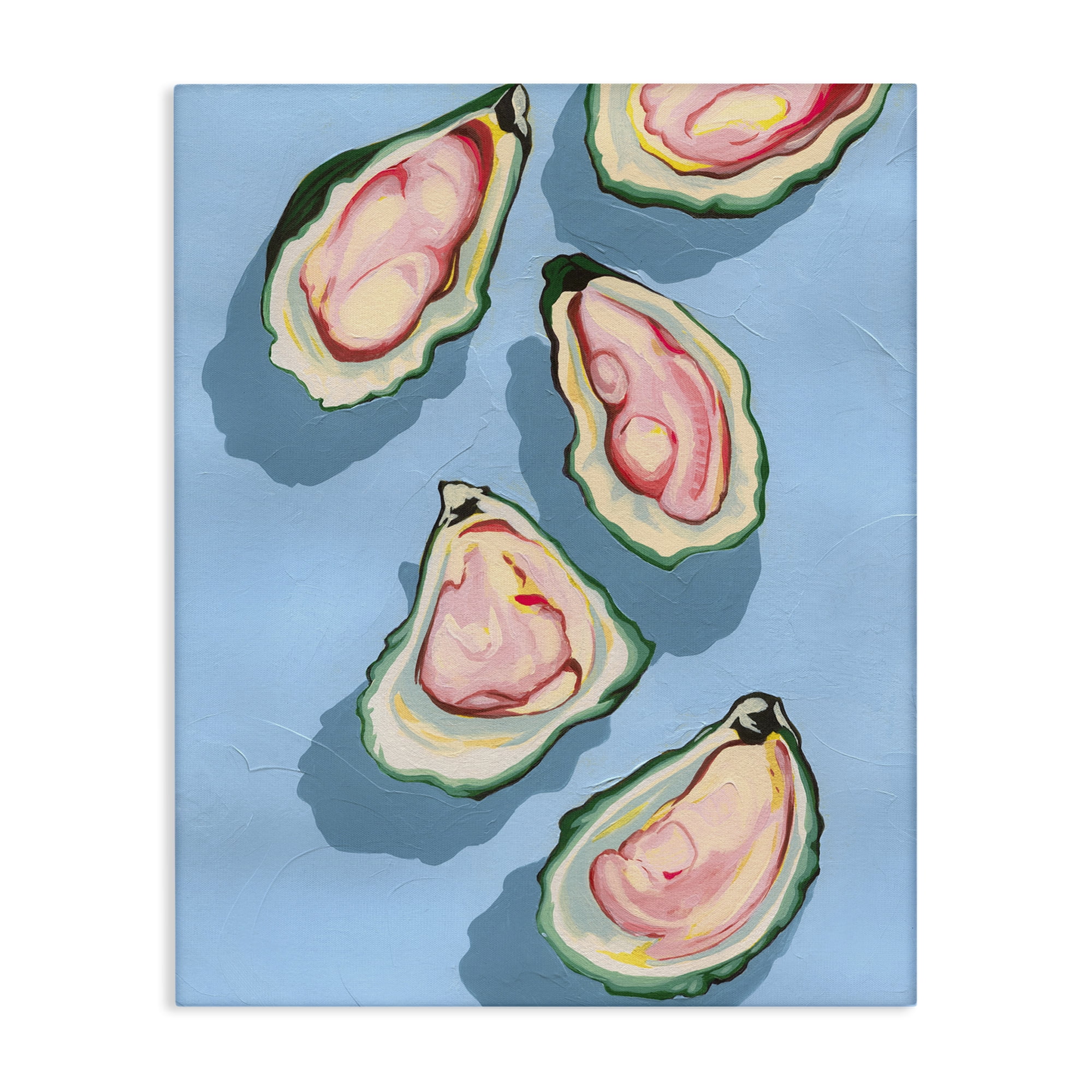 Stupell Industries Summer Beach Oysters Animals & Insects Painting Gallery Wrapped Canvas Art Print Wall Art, 30 x 40