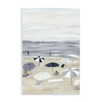Stupell Industries Summer Beach Umbrellas Nautical & Beach Painting Unframed Art Print Wall Art, 10 x 15