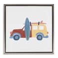 thumbnail image 1 of Stupell Industries Eclectic Summer Beach Wagon Gray Floating Frame Canvas Art, 18 x 18, by Carrie Cantwell, 1 of 8