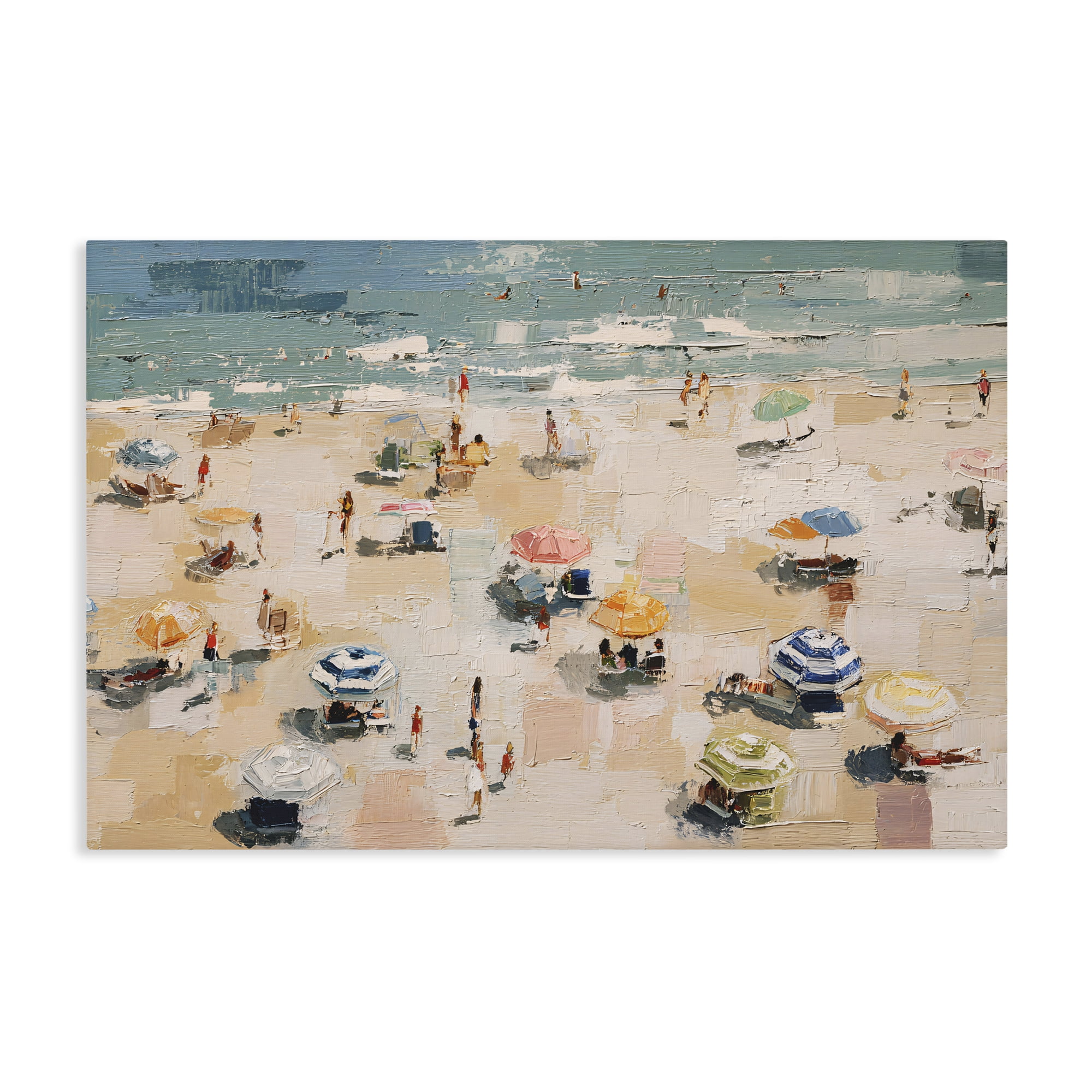 Stupell Industries Summer Beachgoers Expression Canvas Wall Art, design by Jacky Ngan