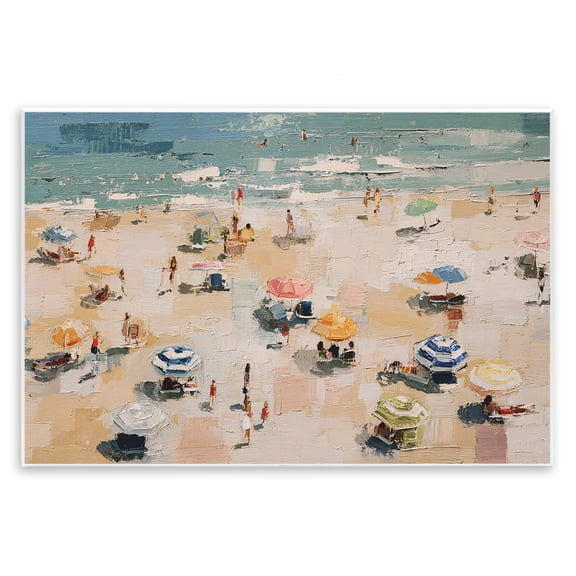 Stupell Industries Summer Beachgoers Expression Wall Plaque Art, design by Jacky Ngan