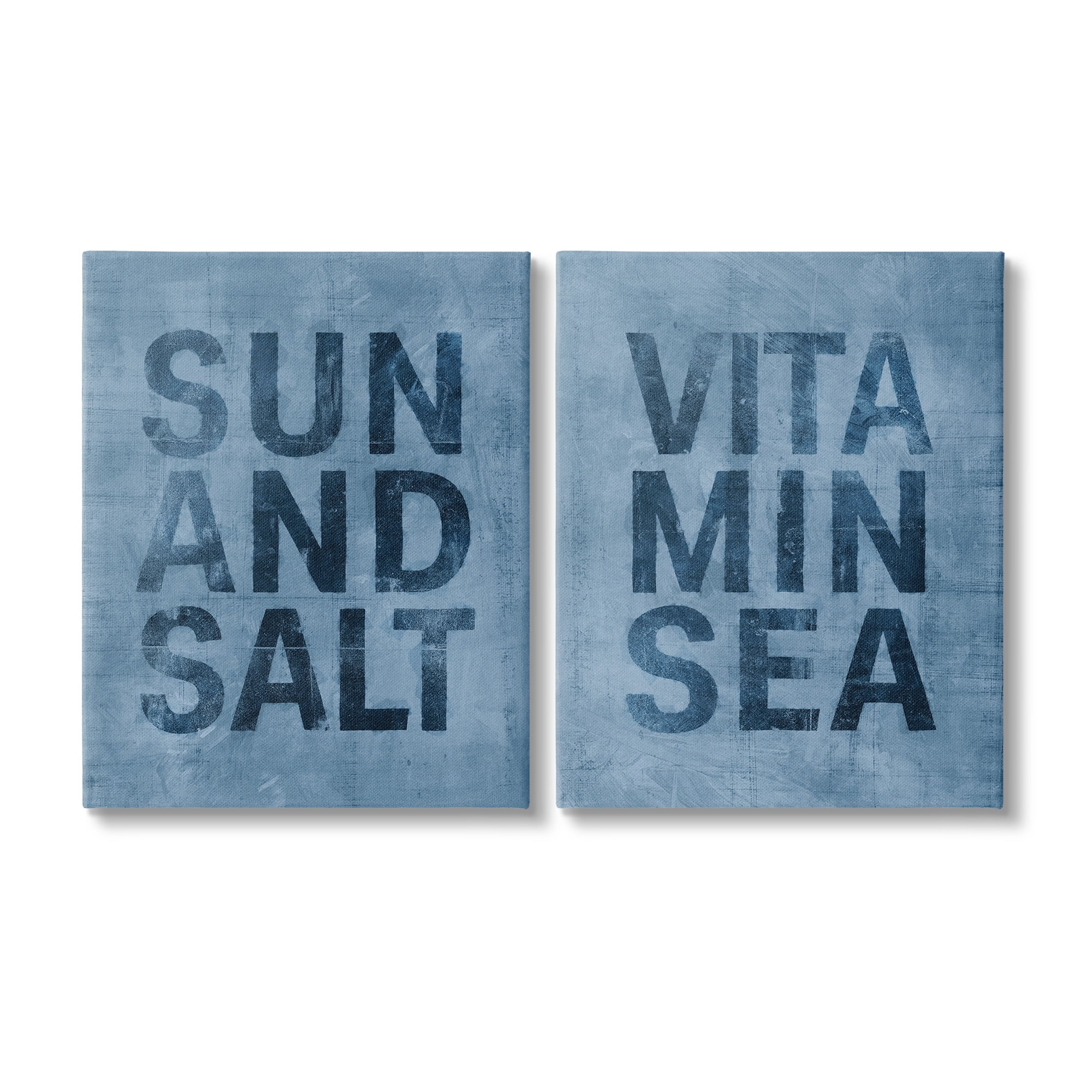 Stupell Industries Summer Beachy Phrases Nature Painting Gallery Wrapped Canvas Art Print Wall Art, 24 x 30, Set of 2