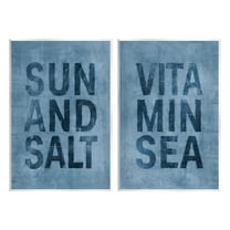Stupell Industries Summer Beachy Phrases Nature Painting Unframed Art Print Wall Art, 10 x 15, Set of 2