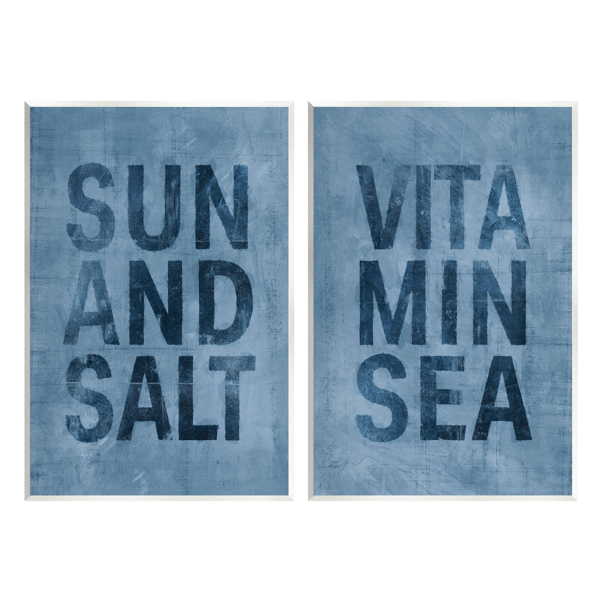 Stupell Industries Summer Beachy Phrases Nature Painting Unframed Art Print Wall Art, 13 x 19, Set of 2