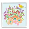 thumbnail image 1 of Stupell Industries Summer Bird & Florals Botanical & Floral Painting White Framed Art Print Wall Art, 17 x 17, 1 of 9