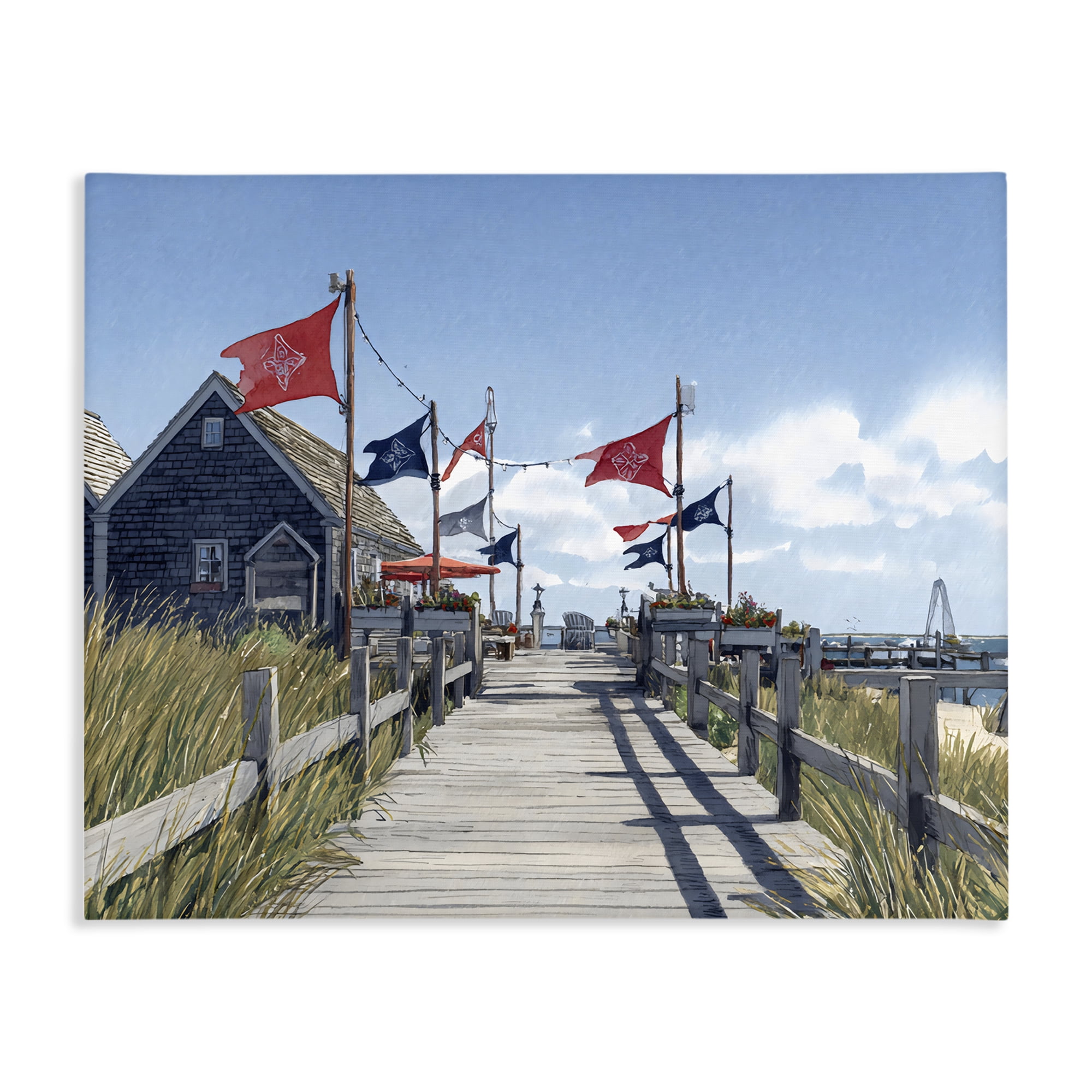 Stupell Industries Summer Boardwalk Stroll Canvas Wall Art, design by Franklyn Gregory