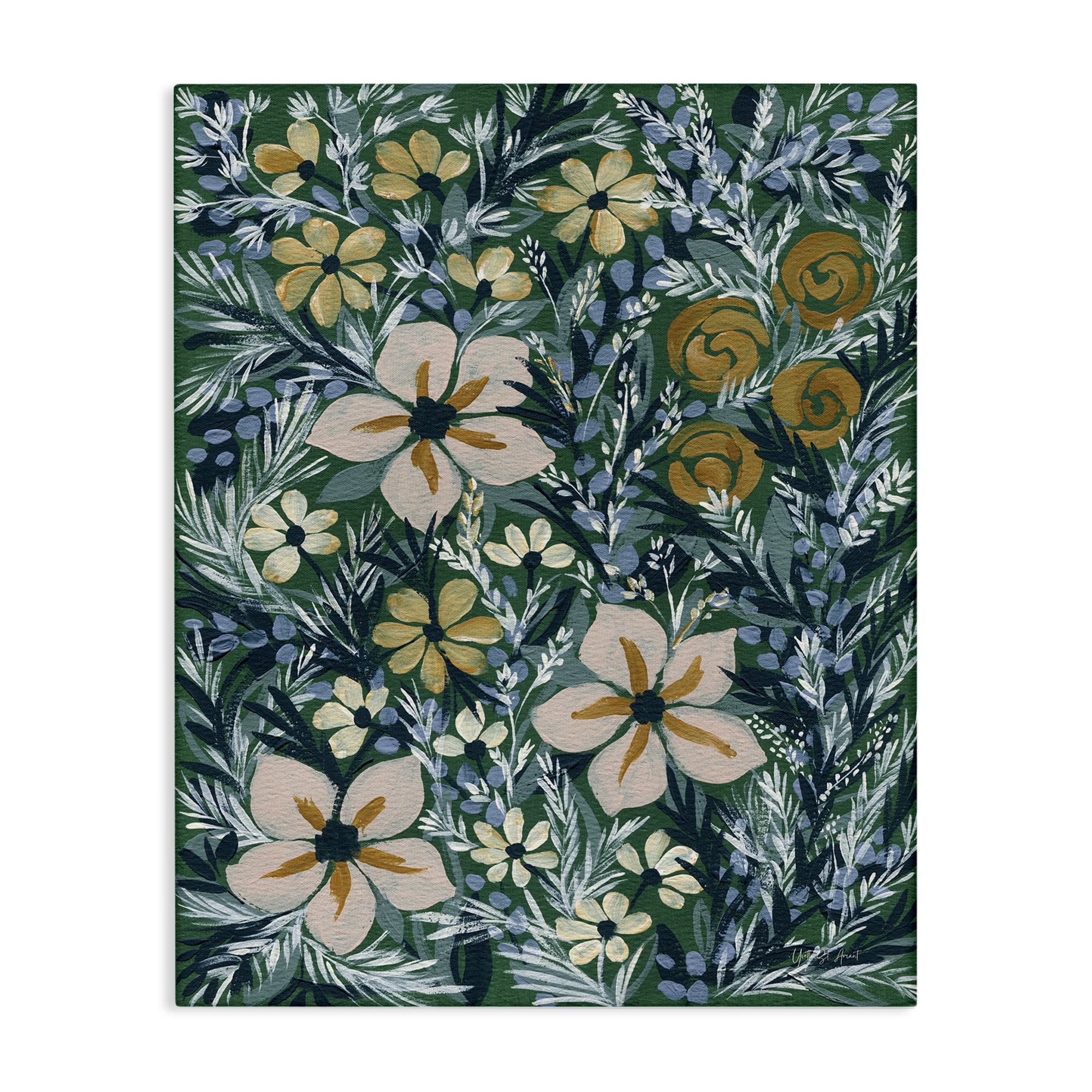 Stupell Industries Summer Boho Florals Botanical & Floral Painting Gallery Wrapped Canvas Art Print Wall Art, 36 x 48