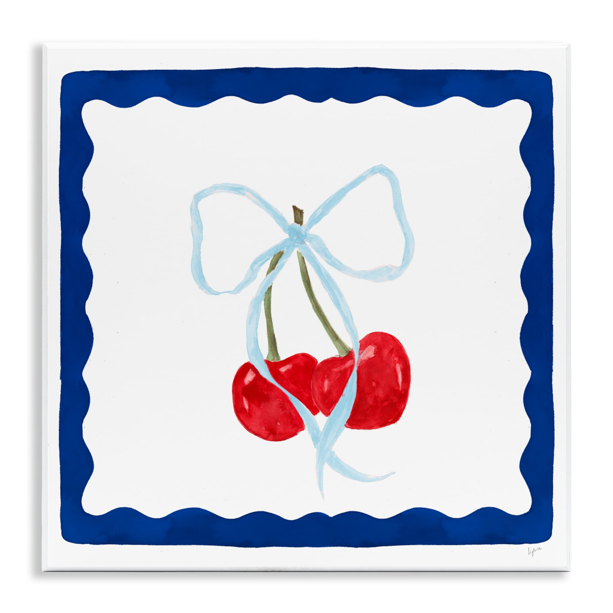 Stupell Industries Summer Bordered Cherries Wall Plaque Art, design by Lucille Price
