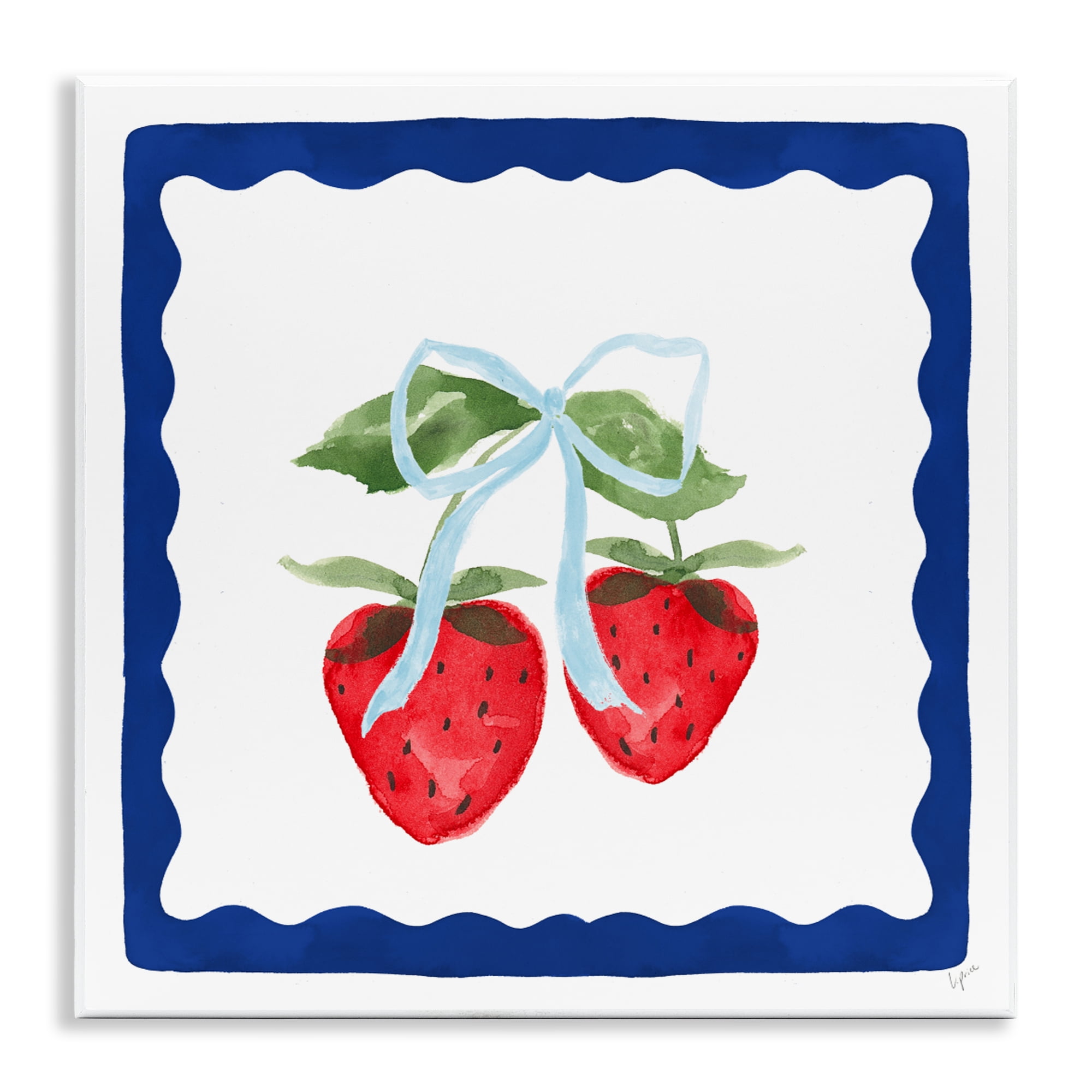 Stupell Industries Summer Bordered Strawberries Wall Plaque Art, design by Lucille Price