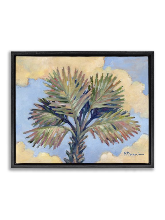 Industries Bohemian Summer Californian Palm Black Floating Frame Canvas Art, 21 x 17, by Paul Brent
