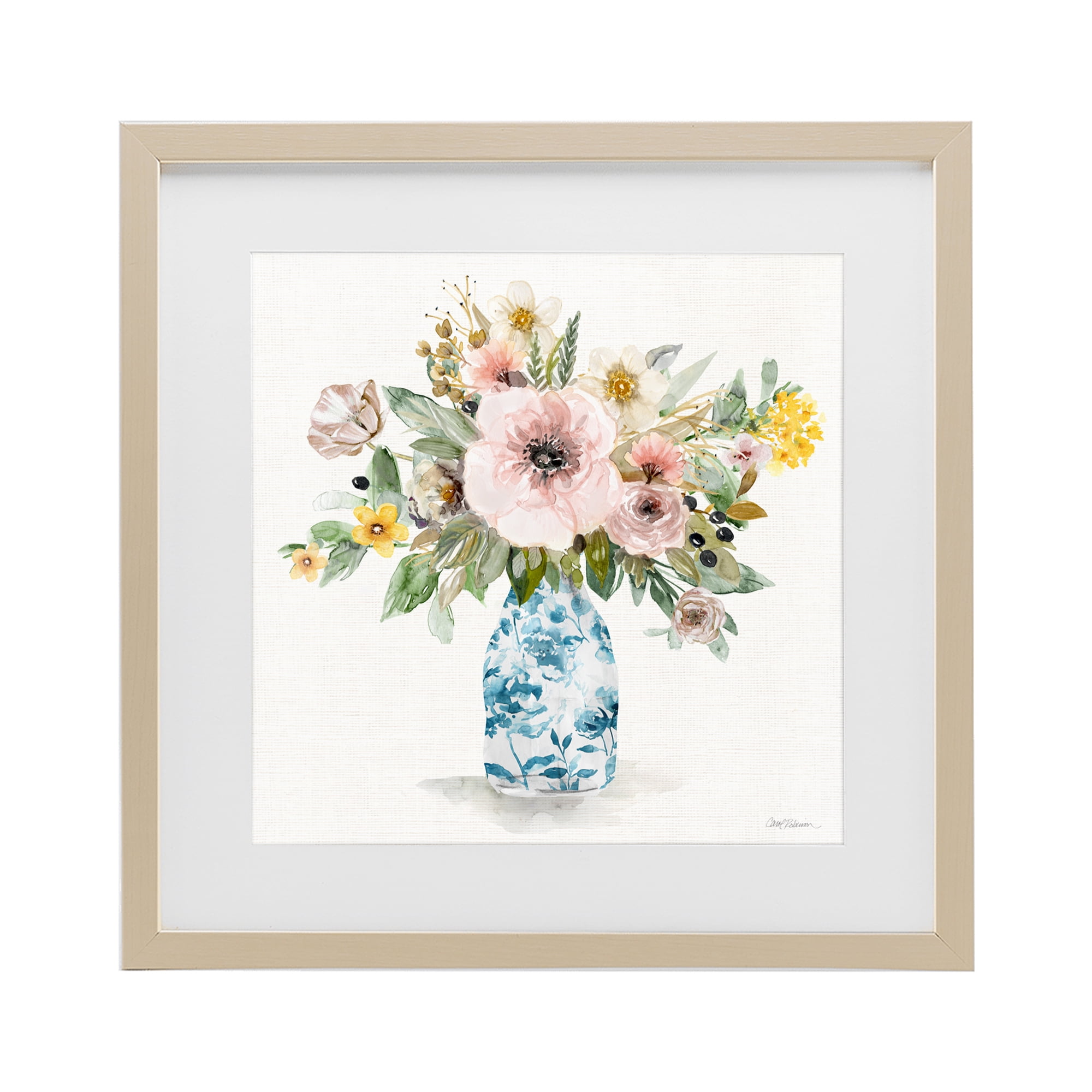Stupell Industries Summer Chinoiserie Assortment Birch Framed Print Under Glass, design by Carol Robinson