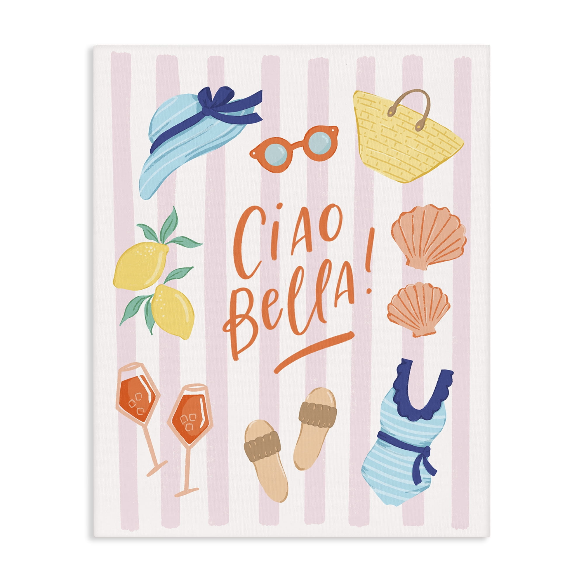 Stupell Industries Summer Ciao Bella Canvas Wall Art, design by Sandra Picco