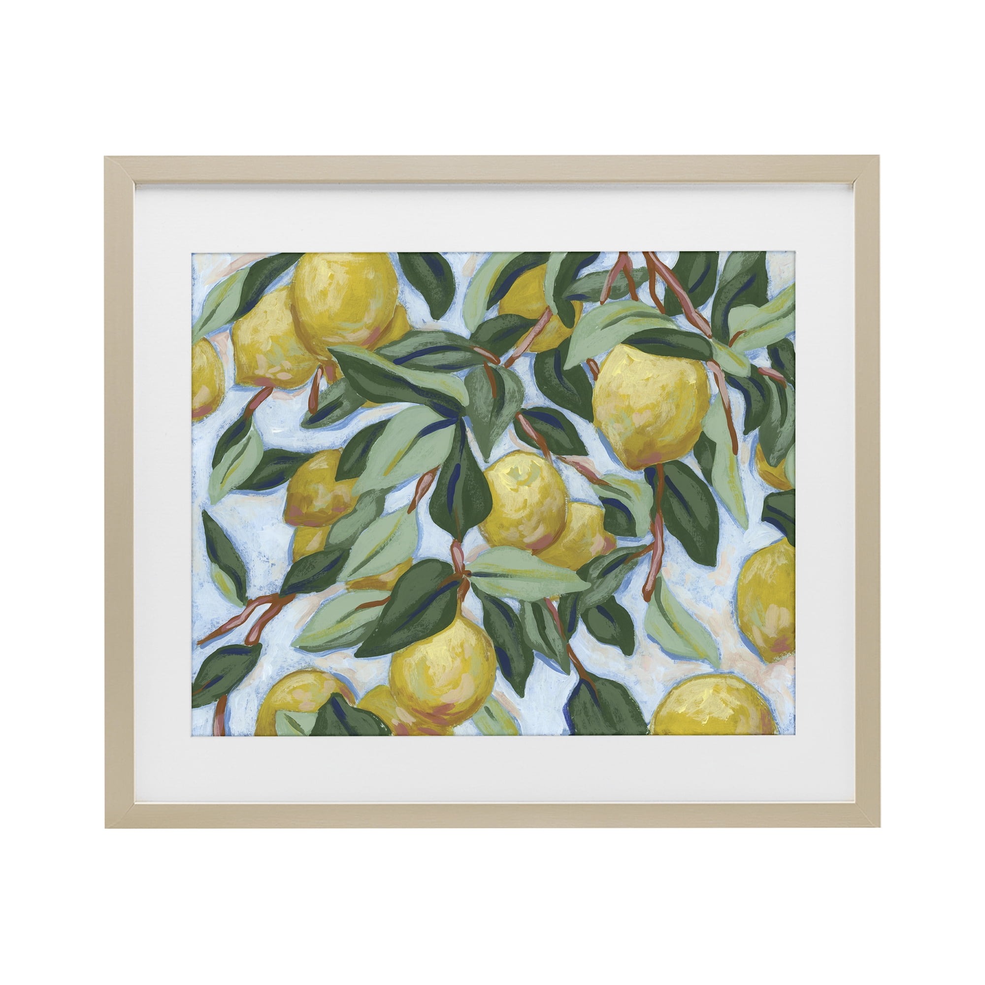 Stupell Industries Summer Citrus Tree Birch Framed Print Under Glass, design by June Erica Vess