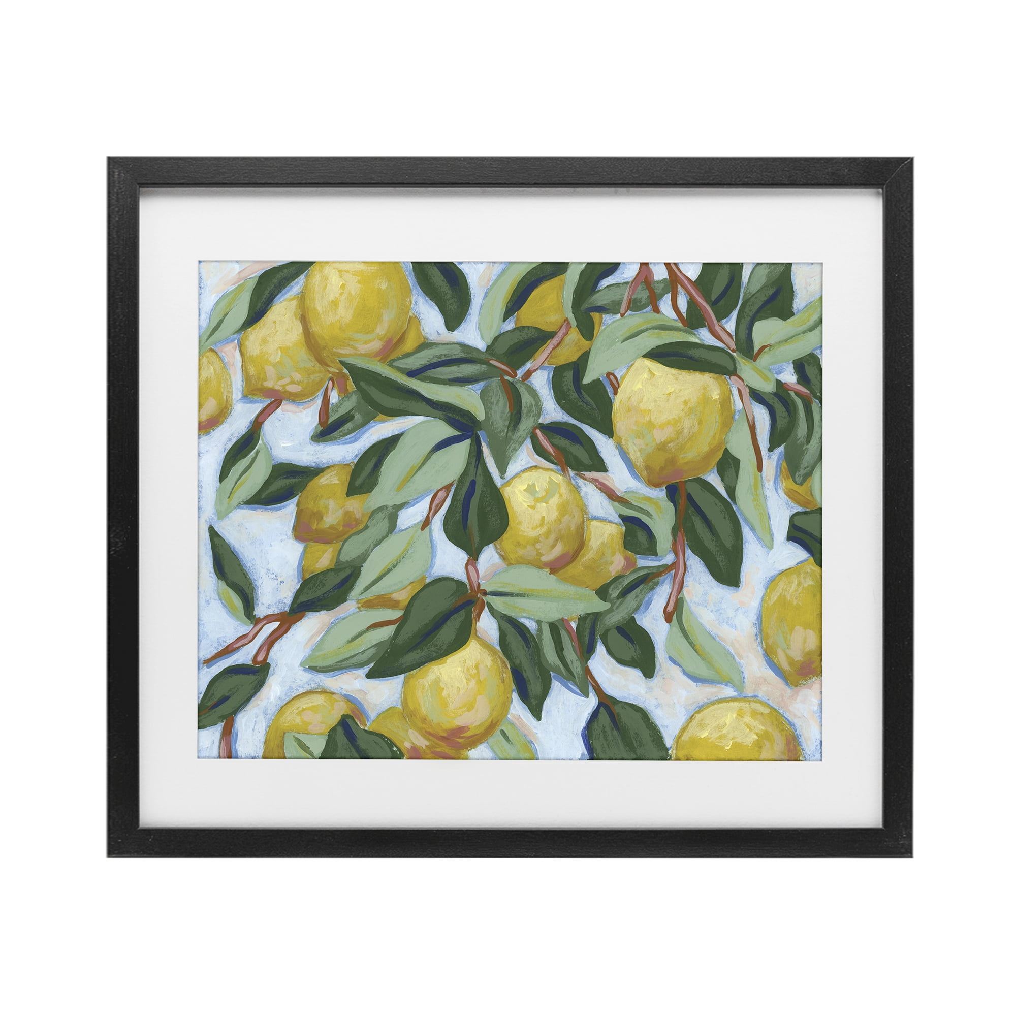 Stupell Industries Summer Citrus Tree Black Framed Print Under Glass, design by June Erica Vess
