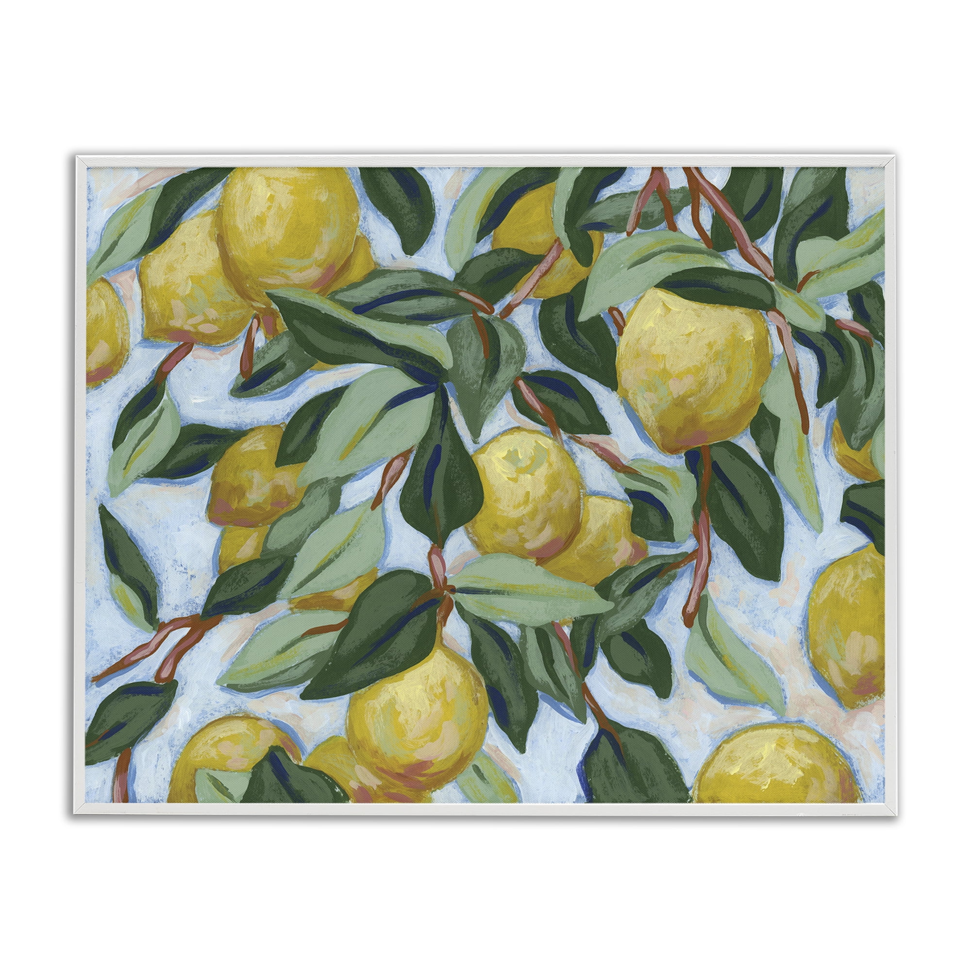 Stupell Industries Summer Citrus Tree White Framed Giclee Art, design by June Erica Vess