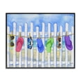 thumbnail image 1 of Stupell Industries Tropical Summer Clothesline with Flip Flops Black Framed Giclee Art, 20 x 16, by Paul Brent, 1 of 7