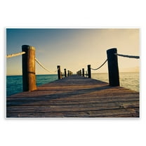 Stupell Industries Summer Coastal Dock Coastal Photography Unframed Art Print Wall Art, 15 x 10