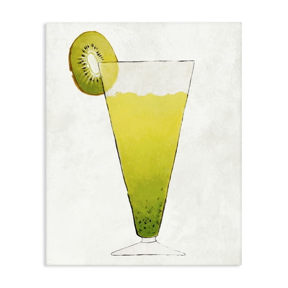 Stupell Industries Modern Summer Cocktail Kiwi Slice Canvas Art, 16 x 20, by Lorenzo Collective