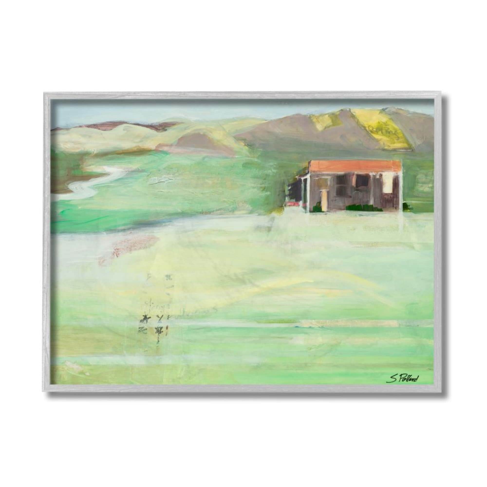 Stupell Industries Summer Cottage Abstract Mountain Landscape Design by Third and Wall
