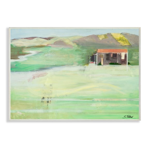 Stupell Industries Summer Cottage Abstract Mountain Landscape Design by Third and Wall