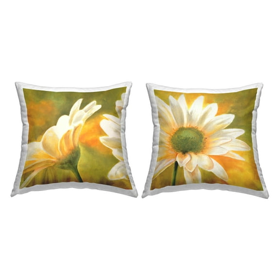 Stupell Industries Summer Daisies Sunlit Petals Printed Throw Pillow Design by Pierre Viollet (Set of 2)