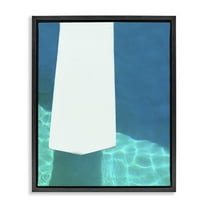 Stupell Industries Summer Diving Board Nautical & Beach Painting Black Floater Framed Canvas Art Print Wall Art, 17 x 21