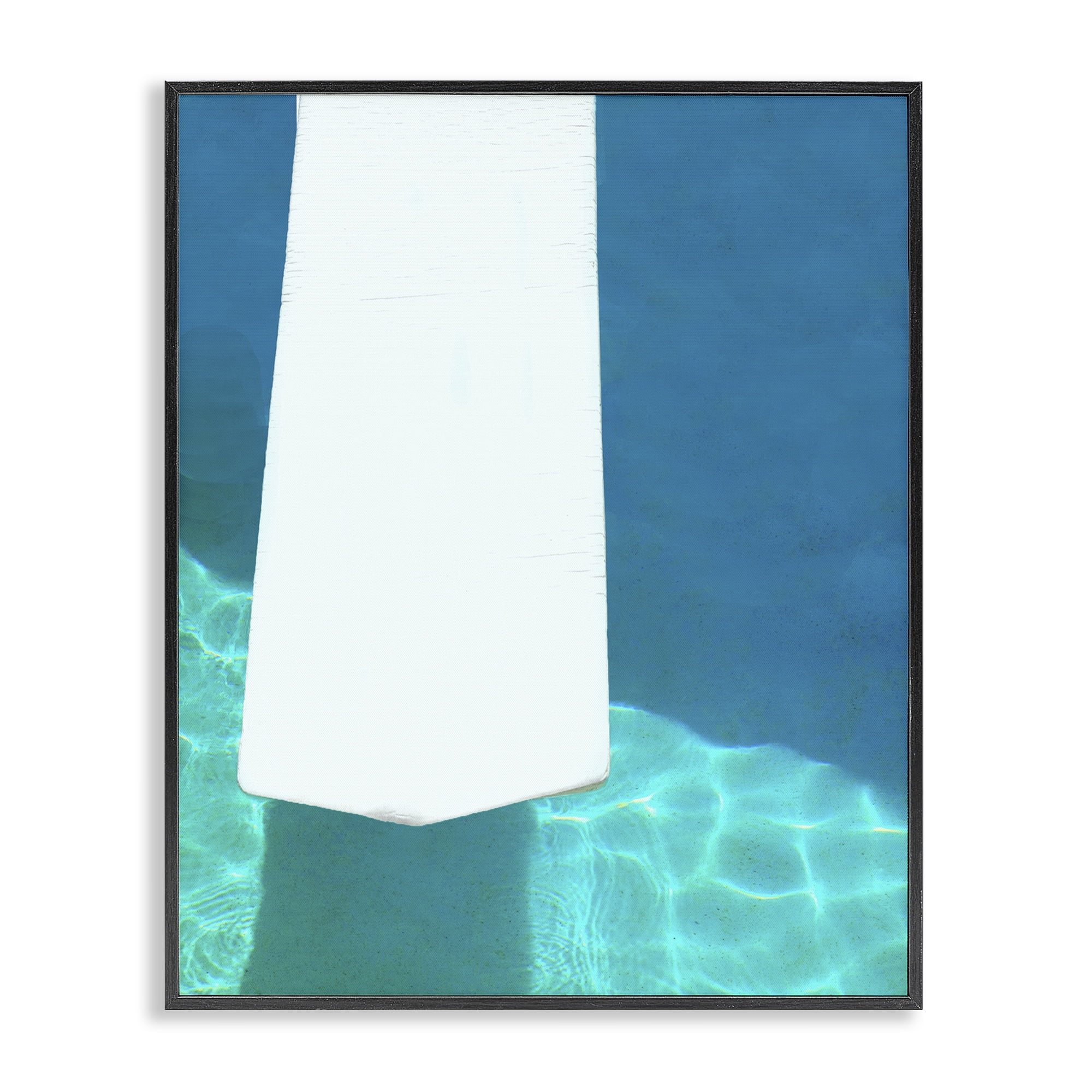 Stupell Industries Summer Diving Board Nautical & Beach Painting Black Framed Art Print Wall Art, 24 x 30