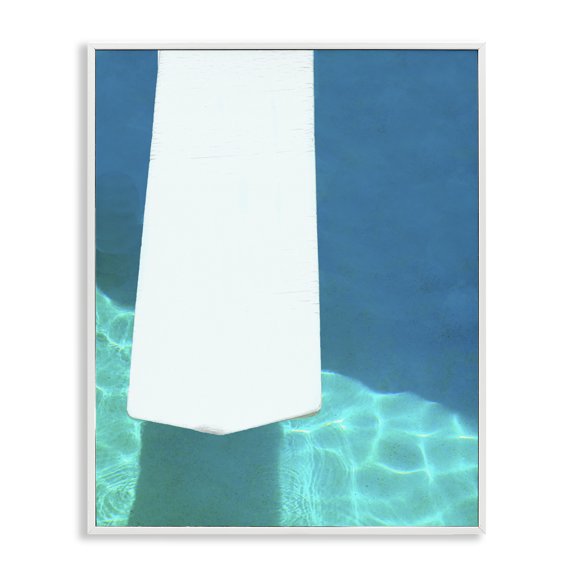 Stupell Industries Summer Diving Board Nautical & Beach Painting White Framed Art Print Wall Art, 16 x 20