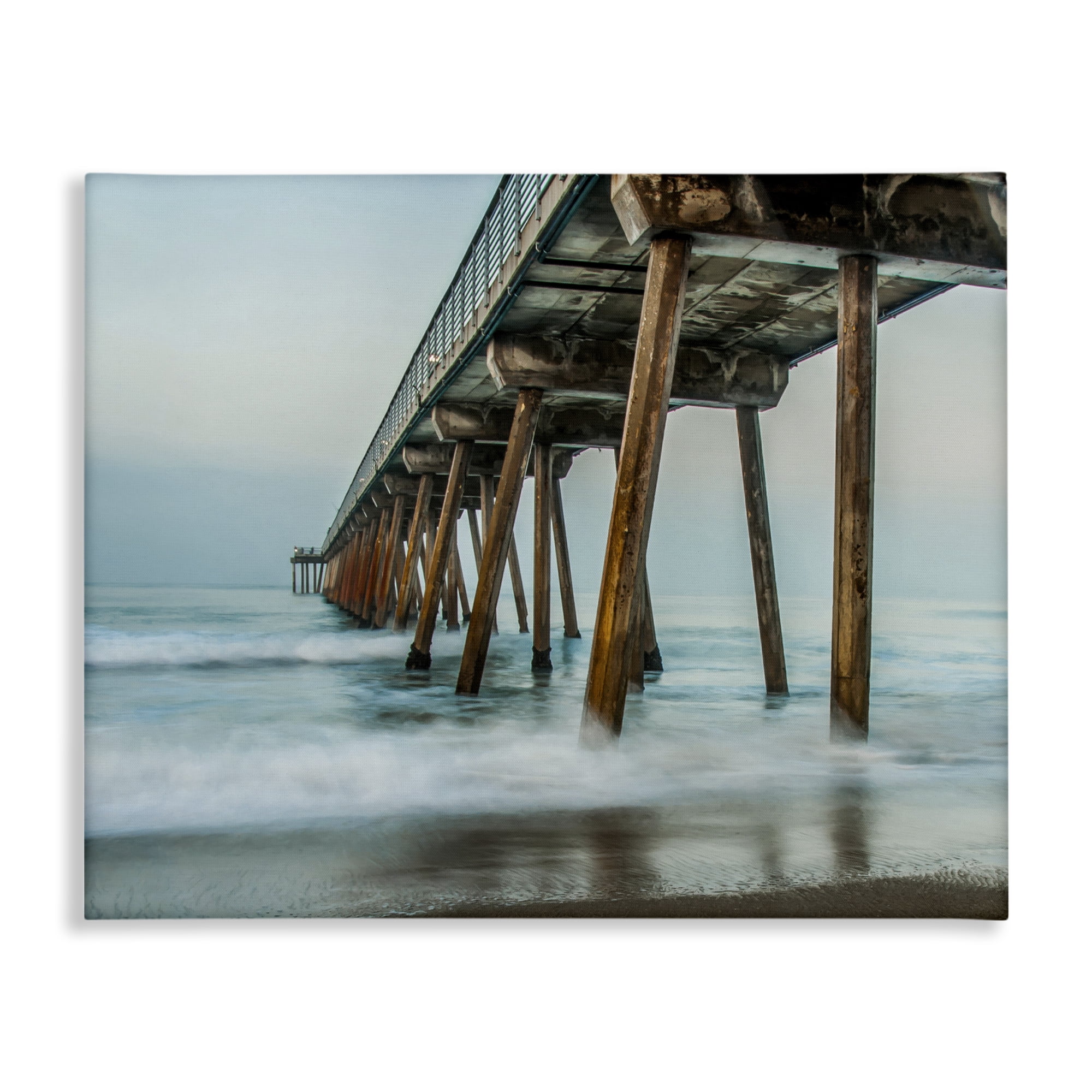 Stupell Industries Summer Dock Splashes Landscape Photography Gallery Wrapped Canvas Art Print Wall Art, 48 x 36