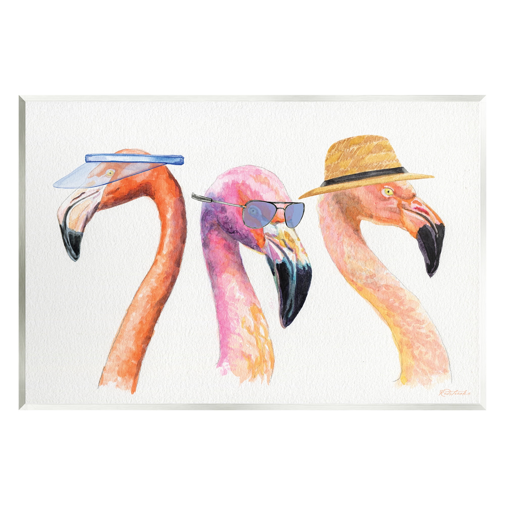 Stupell Industries Summer Flamingo Fashion Animals & Insects Painting Unframed Art Print Wall Art, 19 x 13