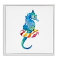 thumbnail image 1 of Stupell Industries Summer Float Seahorse Novelty Painting White Framed Art Print Wall Art, 17 x 17, 1 of 10