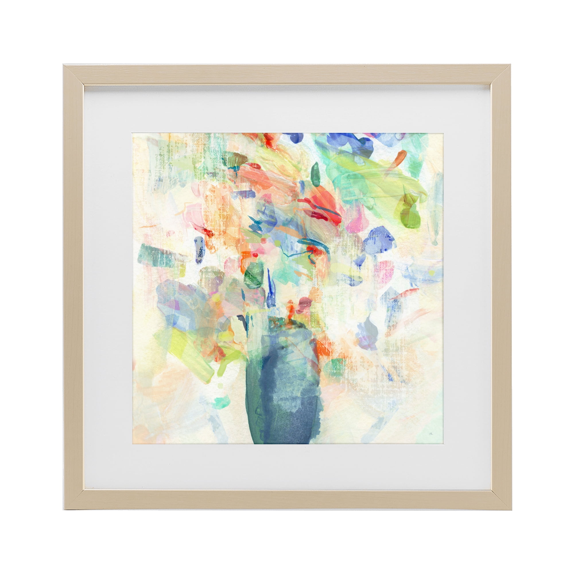 Stupell Industries Summer Flowers Brushstrokes Birch Framed Print Under Glass, design by Susan Jill