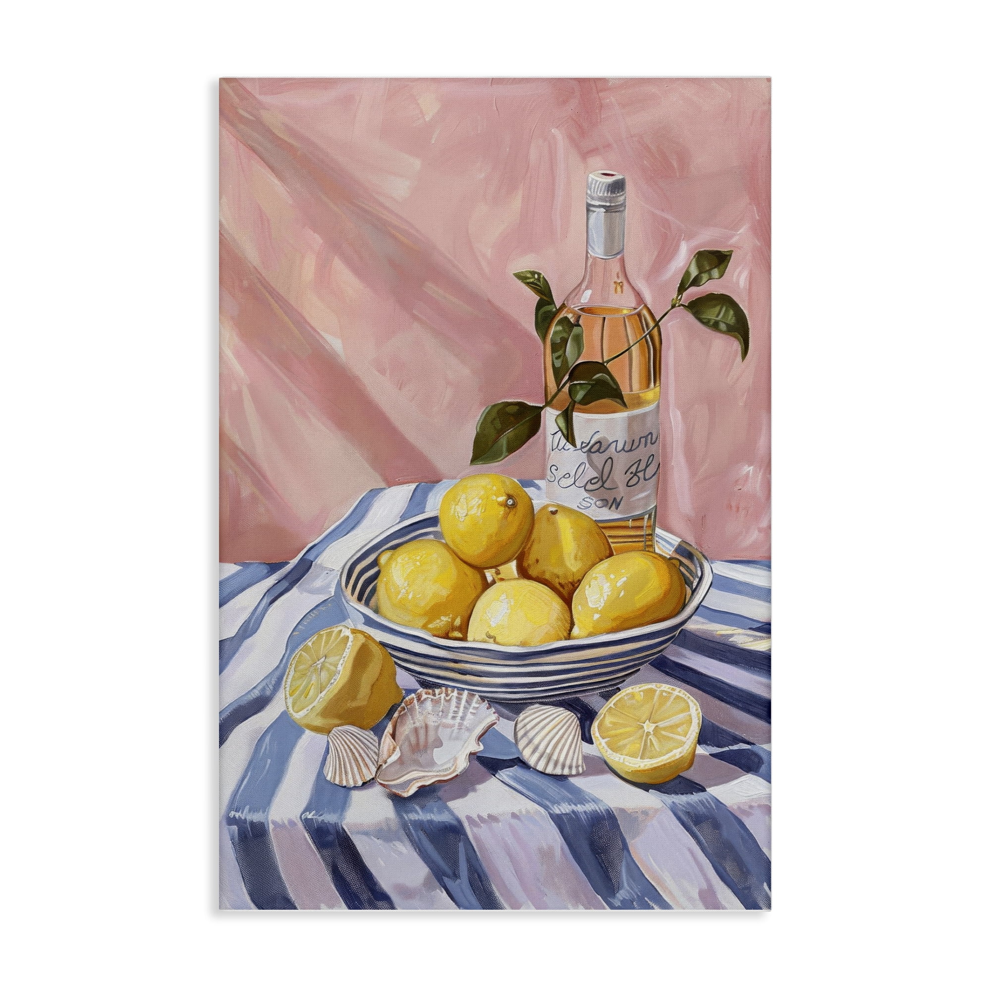 Stupell Industries Summer Fruit & Wine Food & Beverage Painting Wrapped Canvas Art Print Wall Art, 24 x 36