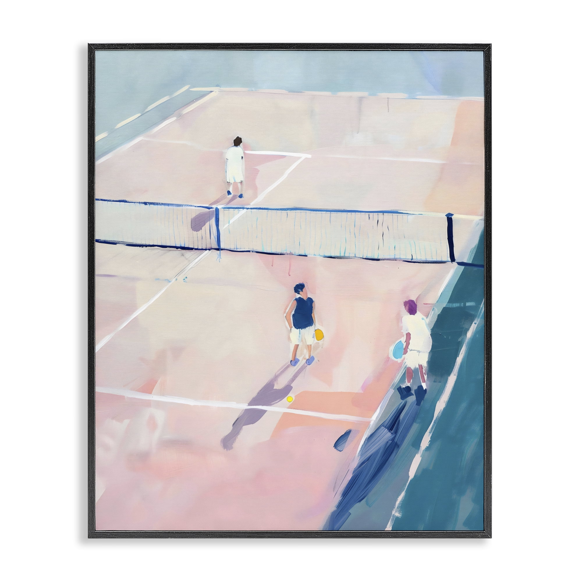 Stupell Industries Summer Game of Tennis Black Framed Giclee Art, design by The Prints Vibe