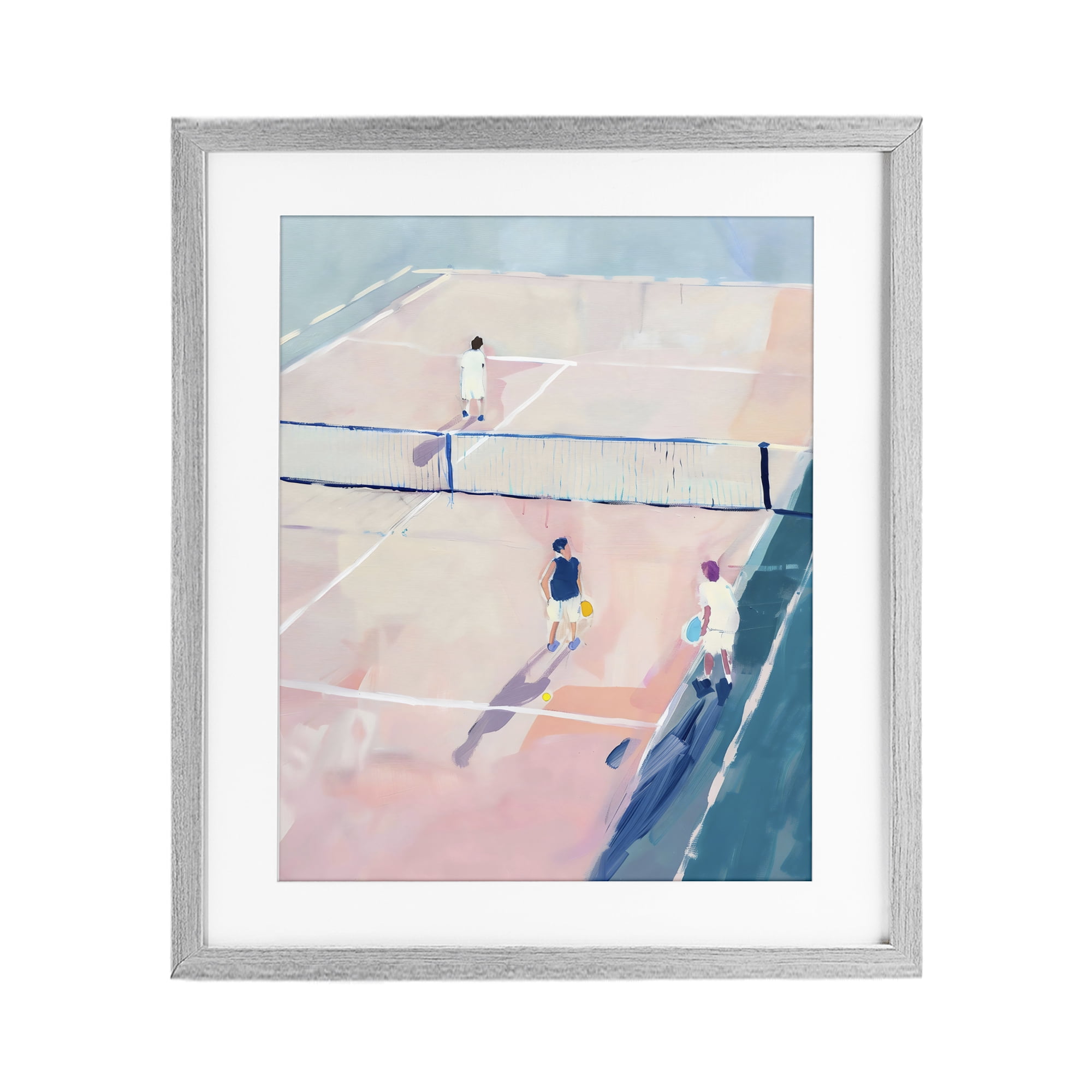 Stupell Industries Summer Game of Tennis Gray Framed Print Under Glass, design by The Prints Vibe