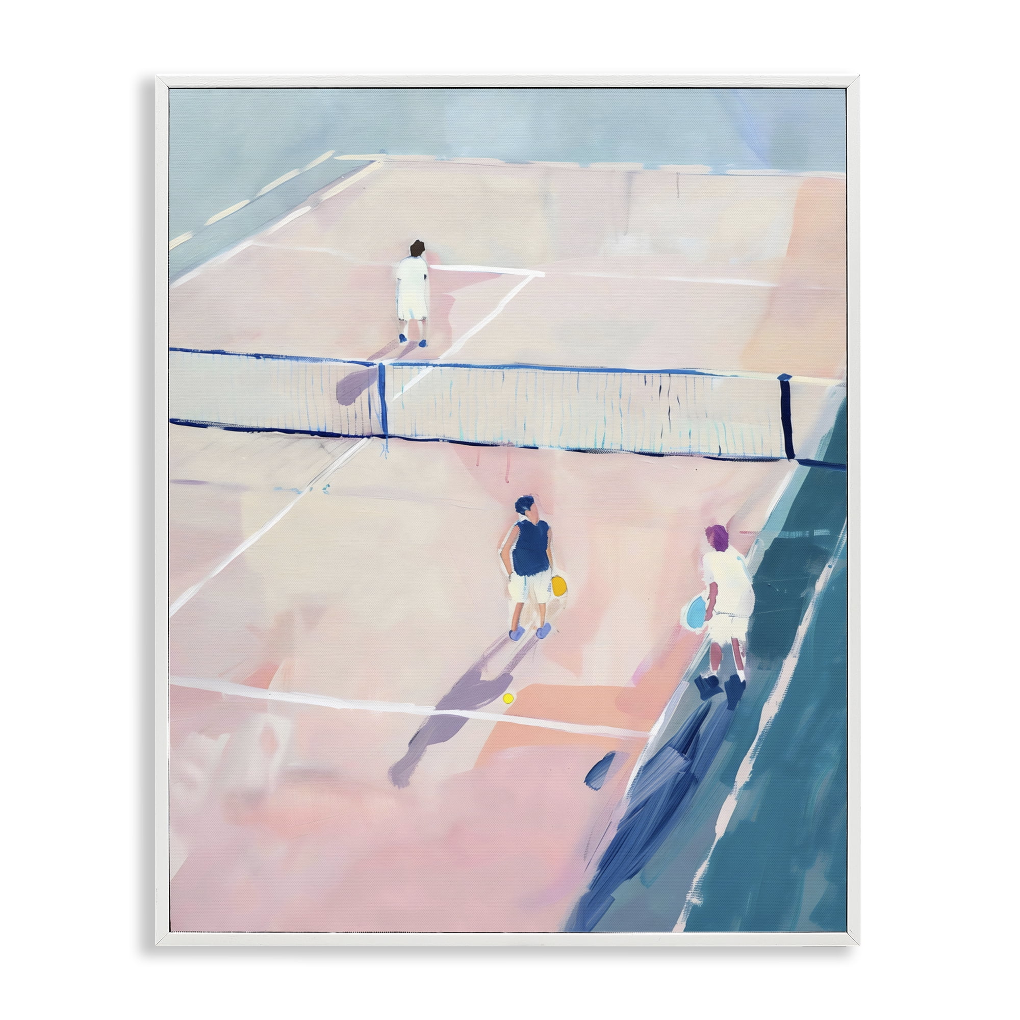 Stupell Industries Summer Game of Tennis White Framed Giclee Art, design by The Prints Vibe