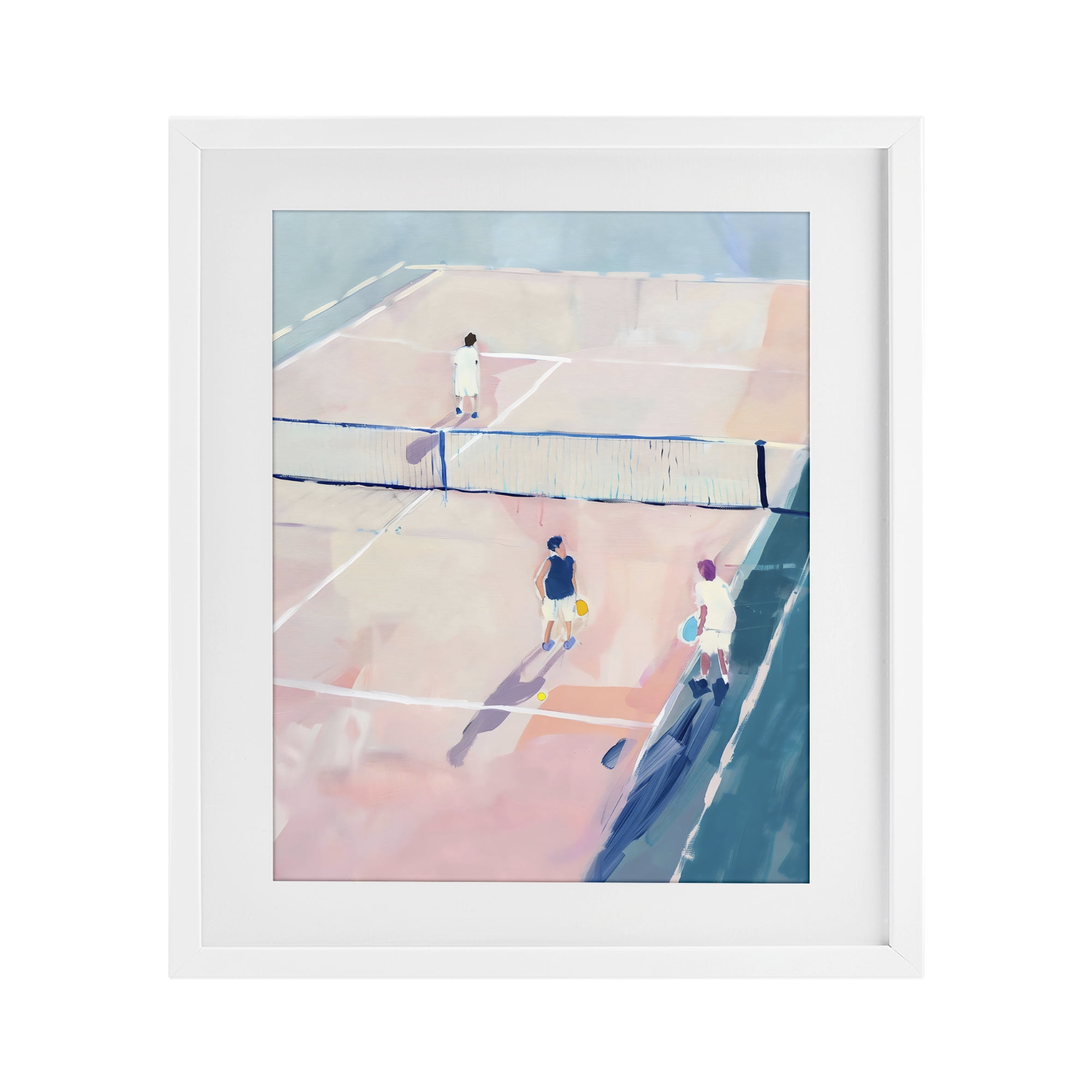 Stupell Industries Summer Game of Tennis White Framed Print Under Glass, design by The Prints Vibe