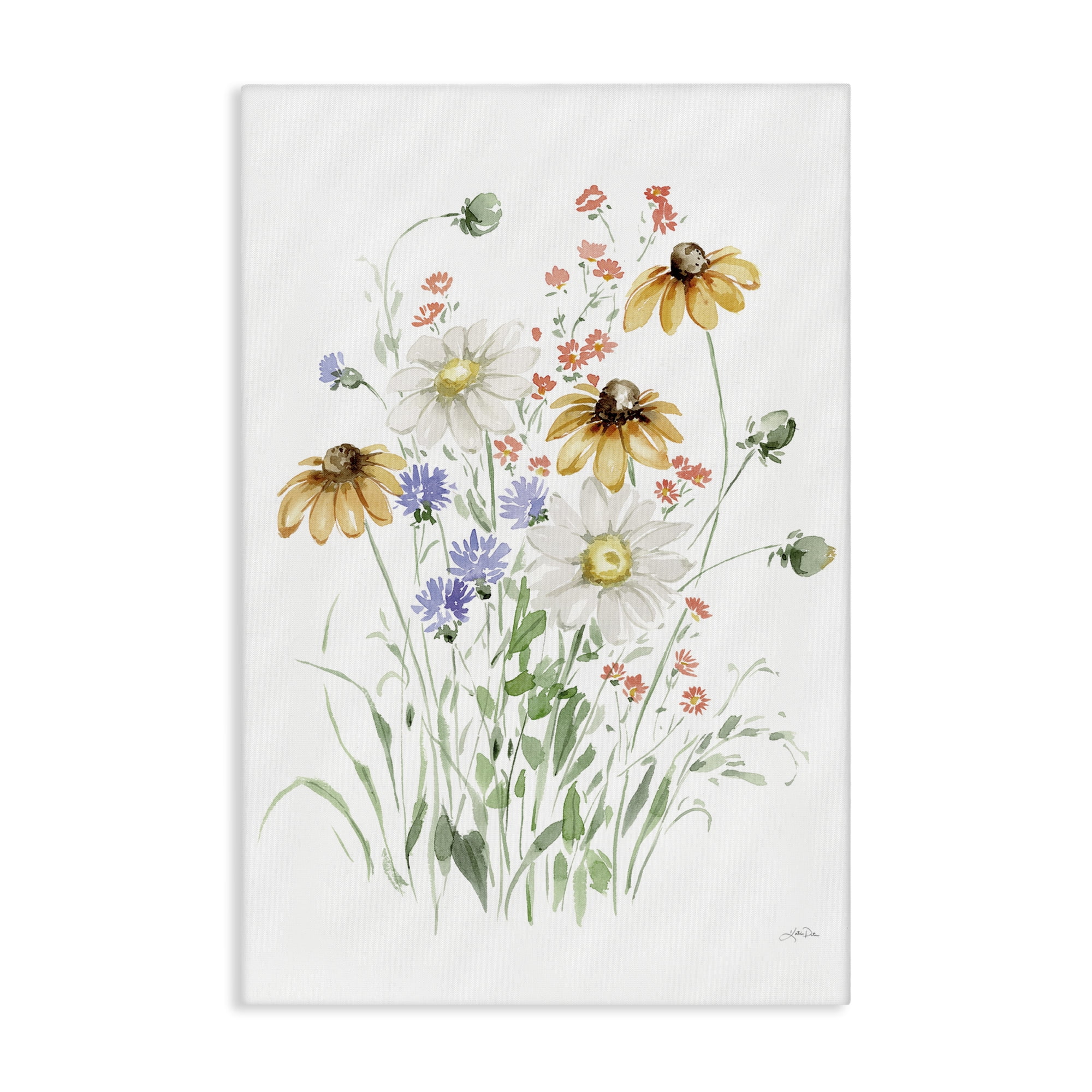 Stupell Industries Summer Garden Blooms Botanical & Floral Painting Gallery Wrapped Canvas Art Print Wall Art, 16 x 24