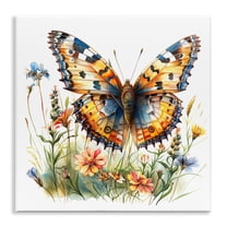 Stupell Industries Summer Garden & Butterfly Insects Painting Unframed Art Print Wall Art, 12 x 12