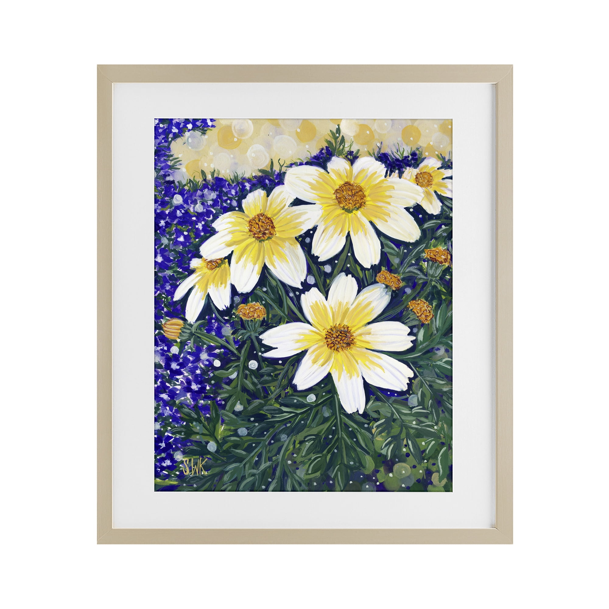 Stupell Industries Summer Garden Cosmos Birch Framed Print Under Glass, design by Sarah Waldron Kimball
