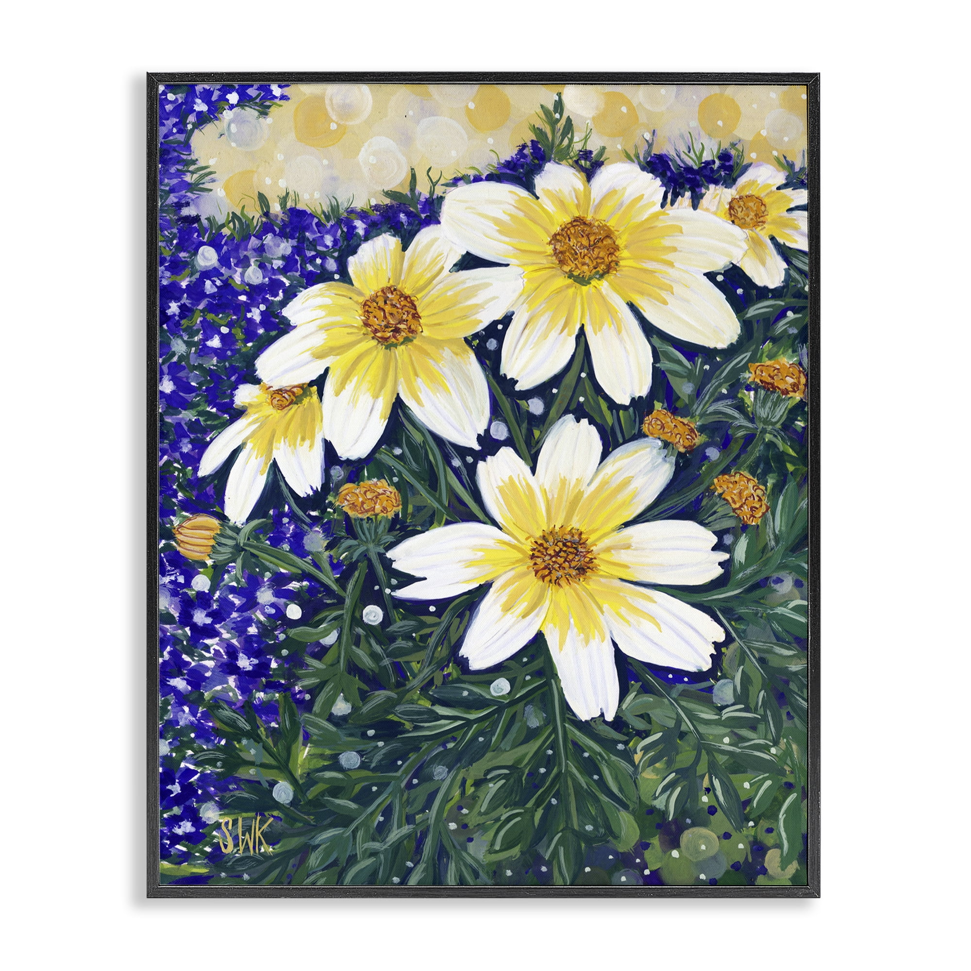 Stupell Industries Summer Garden Cosmos Black Framed Giclee Art, design by Sarah Waldron Kimball