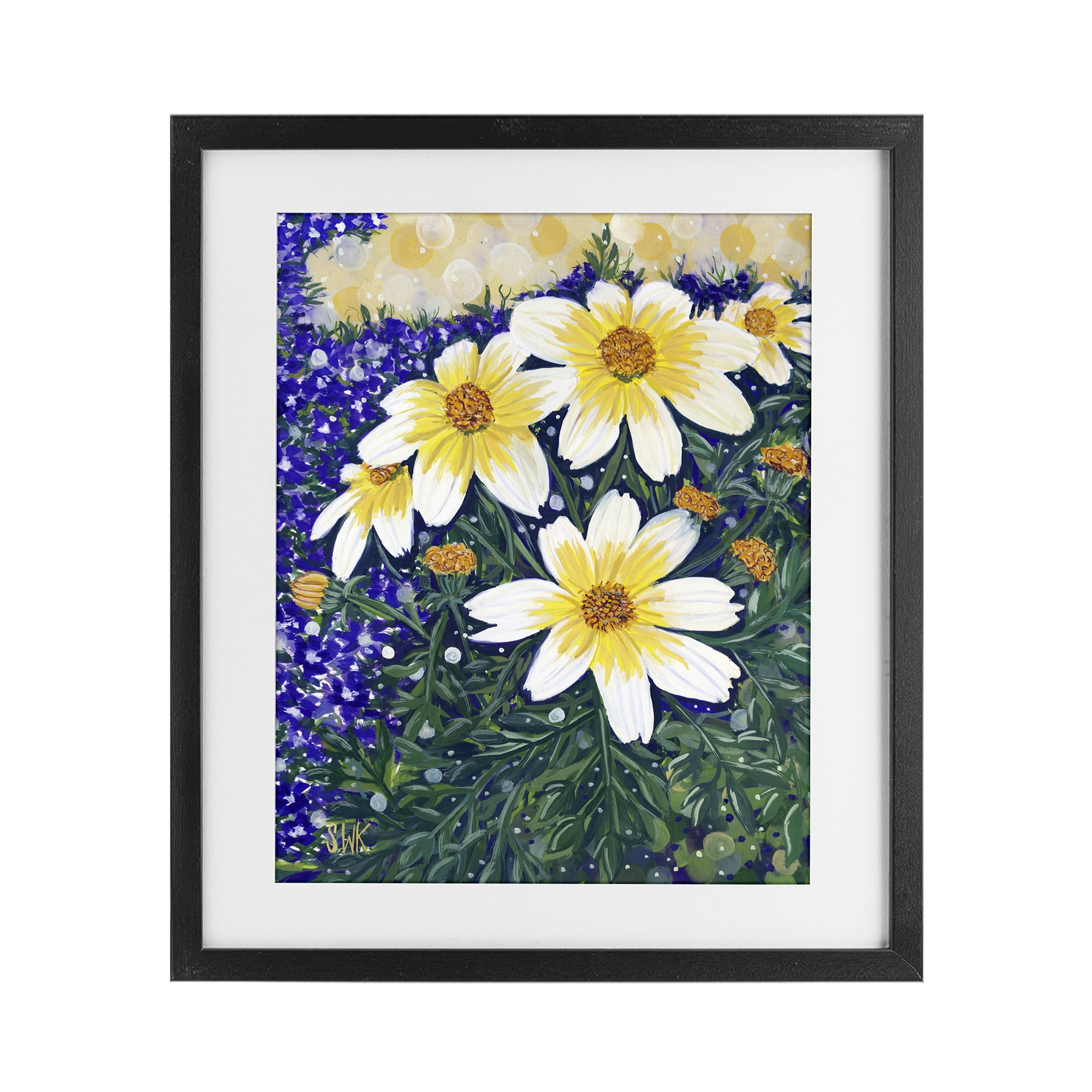 Stupell Industries Summer Garden Cosmos Black Framed Print Under Glass, design by Sarah Waldron Kimball