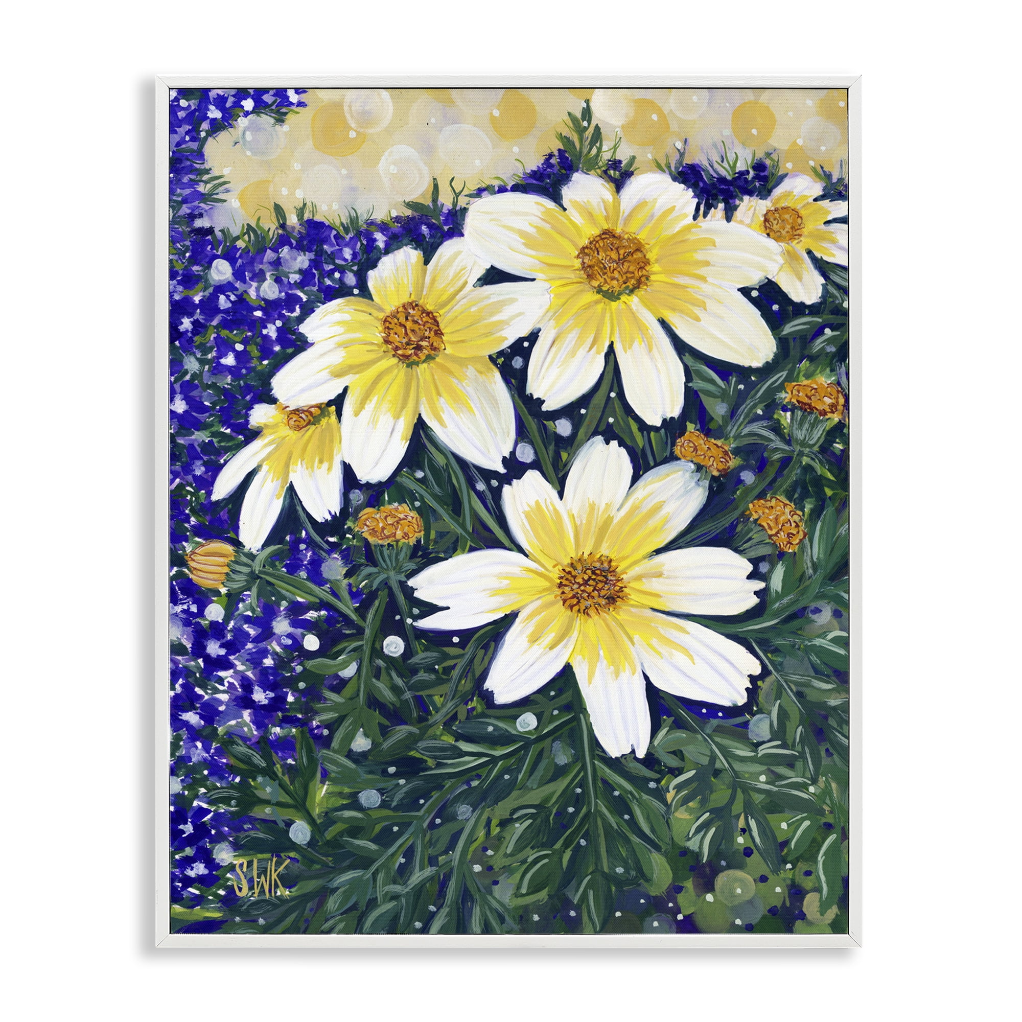 Stupell Industries Summer Garden Cosmos White Framed Giclee Art, design by Sarah Waldron Kimball
