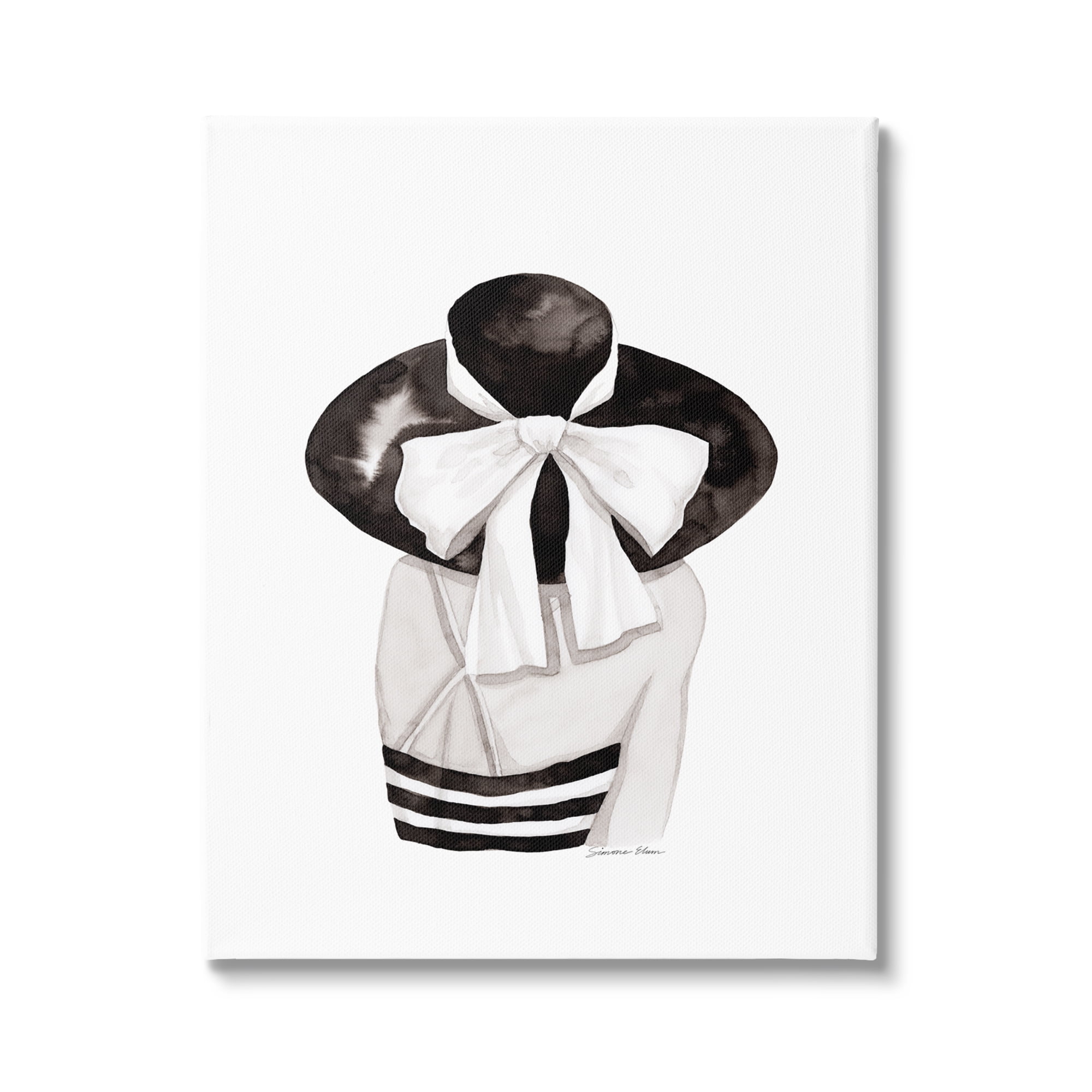 Stupell Industries Summer Girl in Hat Beauty & Fashion Painting Gallery Wrapped Canvas Print Wall Art, 30 x 40